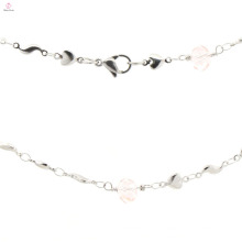 Neues Modell Damen Edelstahl Silber Charme Halskette Kette Großhandel